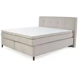 Jockenhöfer Boxspringbett Capello Max 180 x 200 cm Stoff Grau