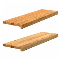 vidaXL Fensterbänke 2 Stk. Hellbraun 80x30x2 cm Massivholz Eiche