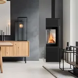Kratki Kaminofen | TORA/S 8 kW | Nero Assoluto | weißer Brennraum