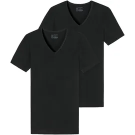 SCHIESSER T-Shirt 2er Pack in Schwarz | Gr.: S