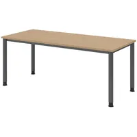 Bümö Schreibtisch Eiche, Nachbildung,Eiche, Rechteckig, 180x74x80 cm, FSC Mix,