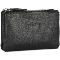 JASLEN - Geldbörse Damen Leder - Strapazierfähige Portmonee Damen Leder - Geldbeutel Damen. Damen-Geldbörsen. Portemonnaie Damen Leder mit Mehreren fächern, Schwarz
