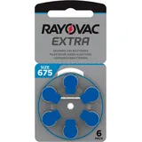 Rayovac Extra Advanced Gr. 675 - 6er Blister Hörgerätebatterien PR44 Blau 24600 675AUX-6XE
