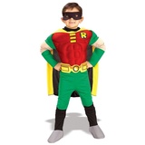 Rubie ́s Kostüm Original Batman Robin, Original lizenziertes Robin Retro Kostüm aus der Batman TV-Serie grün 128