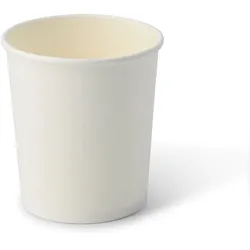 BIOZOYG 1000 Stück Eisbecher Pappe 400 ml weiß  - umweltfreundlich, recycelbar, plastikfrei - Joghurtbecher, Papierbecher