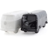 BRISA VW Collection - Volkswagen Salz- & Pfefferstreuer aus Keramik im T1 Bulli Bus Design 2-teilig (Classic Bus/Weiß & Schwarz)