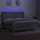 vidaXL Boxspringbett mit Matratze & LED Hellgrau 200x200 cm Stoff