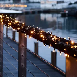 Sirius LED-Lichterkette 9 m Schwarz warmweiß