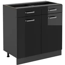 Vicco Schubladenschrank R-Line 80 x 81,6 x 46 cm Schwarz