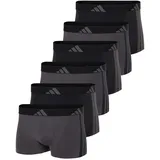 adidas Retro Boxershorts grau/schwarz S 6er Pack