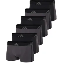 adidas Retro Boxershorts grau/schwarz S 6er Pack