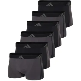 adidas Retro Boxershorts grau/schwarz S 6er Pack