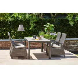 Siena Garden Silva Diningtisch 160 x 90 x 74 cm anthrazit/grau