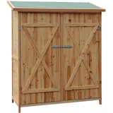 Wiltec Gerätehaus XXL Holz Gartenschrank für Gartengeräte inkl. Montagematerial Gartenhaus zur Aufbewahrung Geräteschuppen Geräteschrank