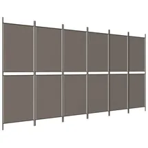 vidaXL 6-tlg. Paravent Anthrazit 300x200 cm Stoff