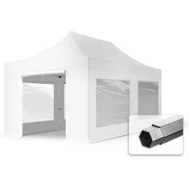 TOOLPORT Faltpavillon 3 x 6 m inkl. 4 Seitenteile Weiß