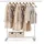 Songmics Rollgarderobe ausziehbar 92,0-132,0 x 45,0 x 160,0 cm weiß