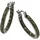 ZEEme Creolen Zeeme Silber 925 oxidiert mit 34x Markasit schwarz one-size