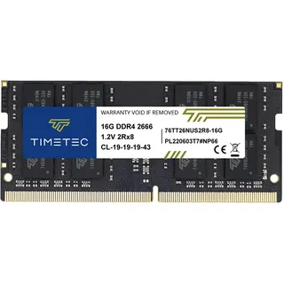 Timetec 16 GB DDR4 2666 MHz (PC4-2666V) PC4-21300 SODIMM – Non-ECC Unbuffered, 260-Pin, 1,2 V, CL19 Speichermodul für Laptops, Mini-PCs und All-in-One-Computer