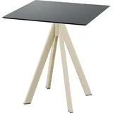 Essentials Infinity Klapptisch 70 x 70 x 73,2 cm Schwarz/Beige/Khaki