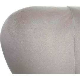 Mendler Lounge-Sessel HWC-K37 Samt 75 x 87,5 x 75 cm taupe mit Rollen