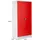 Proregal Aktenschrank 195 x 92 x 42 cm Weiß-Rot
