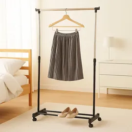 Relaxdays Kleiderständer höhenverstellbar 90–158 cm Schwarz/Silber