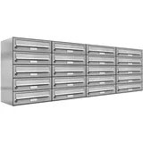 AL Briefkastensysteme 20er Premium Edelstahl Briefkastenanlage Silber