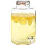 vidaXL Wasserspender XXL mit Zapfhahn Transparent 8 L Glas