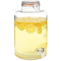 vidaXL Wasserspender XXL mit Zapfhahn Transparent 8 L Glas