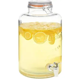 vidaXL Wasserspender XXL mit Zapfhahn Transparent 8 L Glas