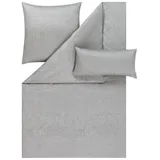Estella Bettwäsche Mako Satin Cosimo 155x220+Kissen 80x80 40x80 Grafisch silber, Baumwolle, 3 teilig, mako satin bettwäsche 155x220 sale warm baumwolle bettwäsche 155x220 silberfarben