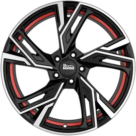 MAM Rs5 Black Front Polish Red Inside 7x16 ET 35 5/120 Alufelge schwarz