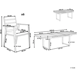 Beliani Gartentisch Set VALCANETTO/TAVIANO
