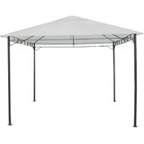 Pavillon Echos aus ecrufarbenem Polyestergewebe aus Metall und Eisen, 3 x 3...