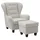 Home Affaire Alexander Microfaser 92 x 93 x 103 cm grau inkl. Hocker