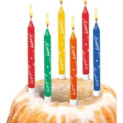 Susy Card, Kerzen, Geburtstagskerzen mit Kerzenhalter Happy Birthday