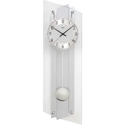 Pendeluhr modern geschwungenes Mineralglas - AMS Modell: 5261