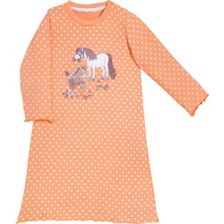 Erwin Müller, Mädchen, Pyjama, Kinder-Nachthemd, Orange, (122, 128)
