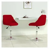 vidaXL Esszimmerstuhl Samt weinrot 2er Set