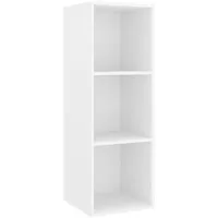 VidaXL TV-Wandschrank Weiß 37x37x107 cm Holzwerkstoff