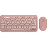 Logitech Pebble 2 Combo Rosa - Schlanke Multi-Device Bluetooth®-Tastatur und -Maus mit anpassbaren Tasten