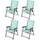 Costway Gartenstuhl 60 x 93 x 65 cm grün 4 St.