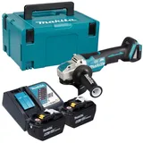 Makita DGA 520 ZX1 inkl. 2x Akku 9,0 Ah + Ladegerät + Makpac