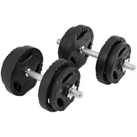 Gorilla Sports Kurzhantelset Kurzhantel 20 kg schwarz Kunststoff 2er Set
