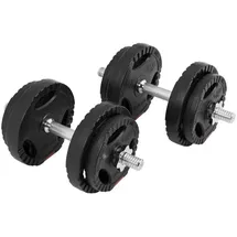 Gorilla Sports Kurzhantelset Kurzhantel 20 kg schwarz Kunststoff 2er Set