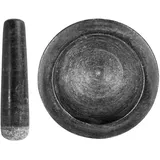 Intirilife Mörser mit Stößel aus Naturstein Granit - 16cm Durchmesser - Zum Zerkleinern von Gewürzen, Nüssen, Samen, Tabletten