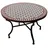 Marrakesch Orient & Mediterran Interior Mosaiktisch Ø 100 x 45 cm Schwarz/Weiß/Bordeaux
