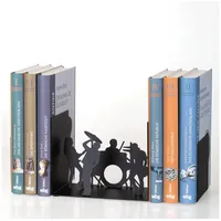 Balvi Buchstütze The Band Farbe Schwarz Eine Musikgruppe, die als Buchstütze dient Aus Metal