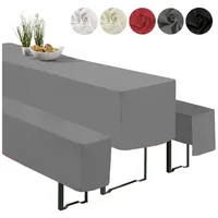 Heimtexland ® Hussen Set 3-teilig Bierzeltgarnitur 1x Tischhusse Biertisch
